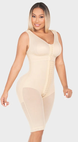 F00470 - HOURGLASS TYPE KNEE-LENGTH FAJA WITH BRA M&D Cuerpo de Guitarra